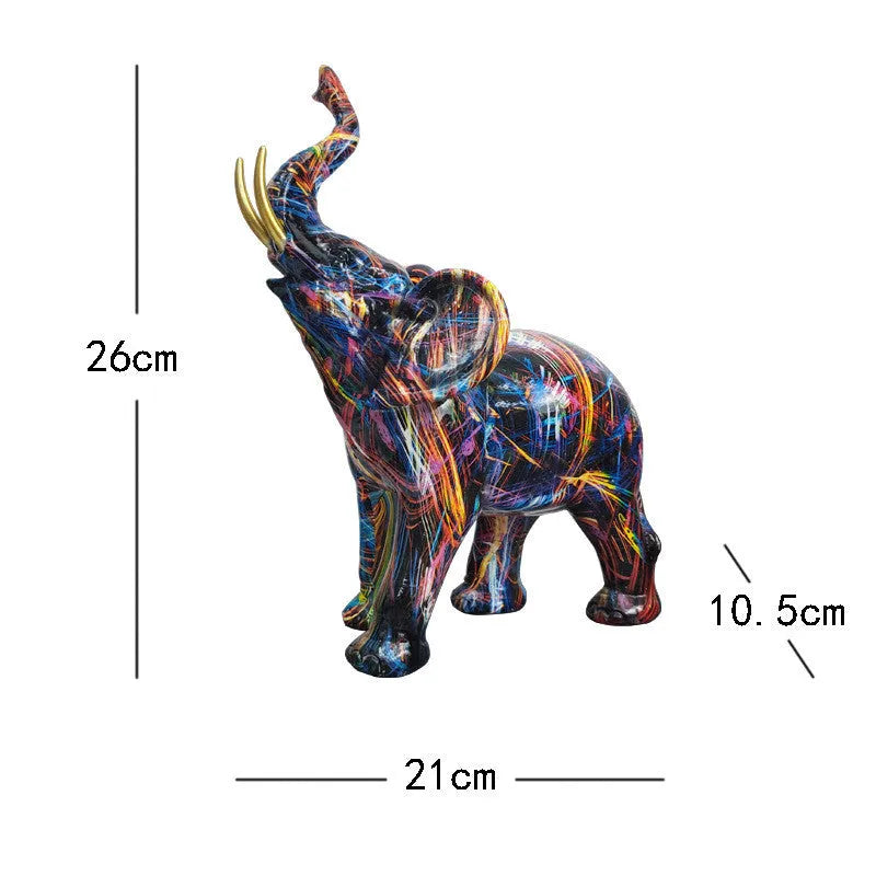 Exclusively For Colorful Elephant Resin Ornaments For Home Furnishings - Bellarte Enchanté Exclusively For Colorful Elephant Resin Ornaments For Home Furnishings